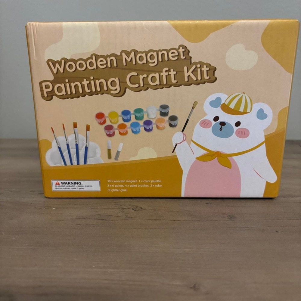Wooden magnetic painting craft kit